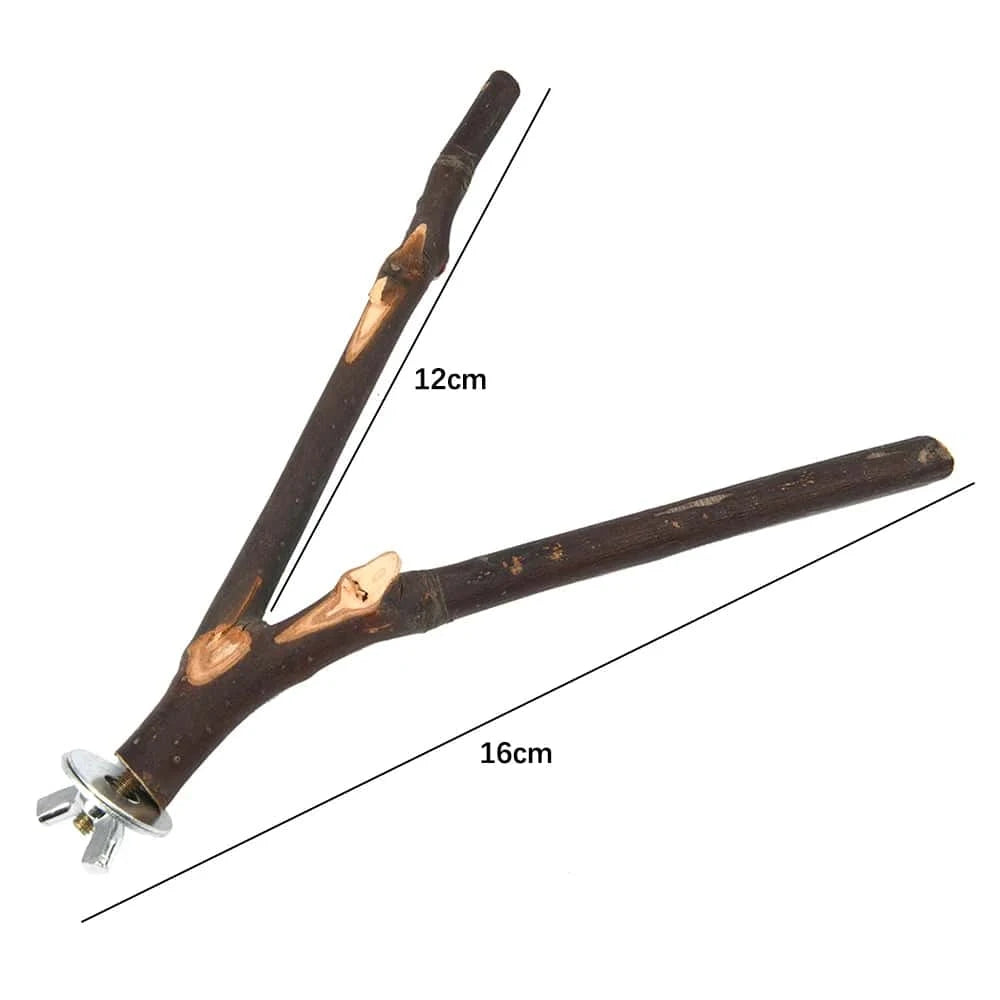 Perchoir en bois naturel pour oiseaux | Support de 16 cm