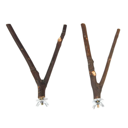 Perchoir en bois naturel pour oiseaux | Support de 16 cm