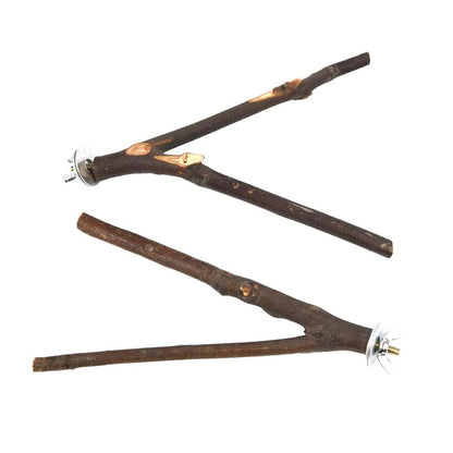 Perchoir en bois naturel pour oiseaux | Support de 16 cm