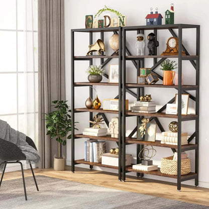 Étagère plante 5 niveaux  | Bois naturel et style industriel
