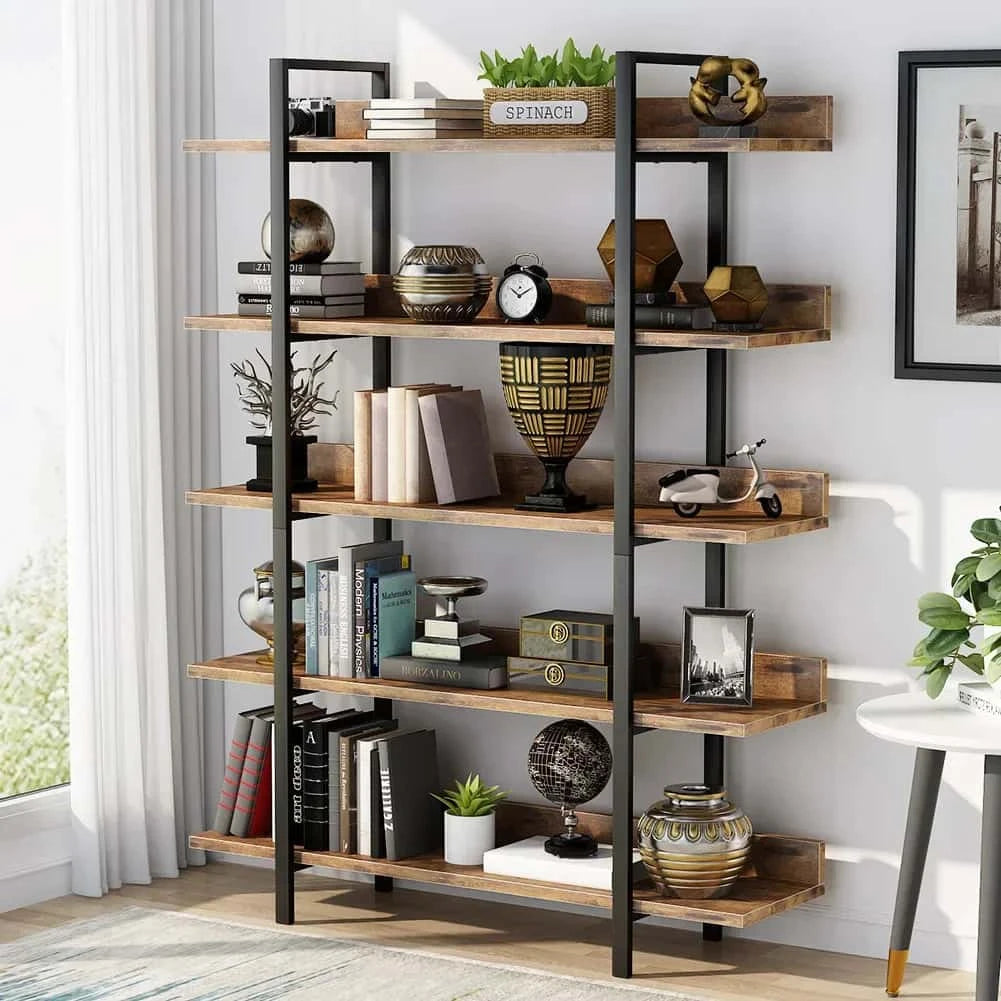 Étagère plante 5 niveaux en métal noir | Style industriel