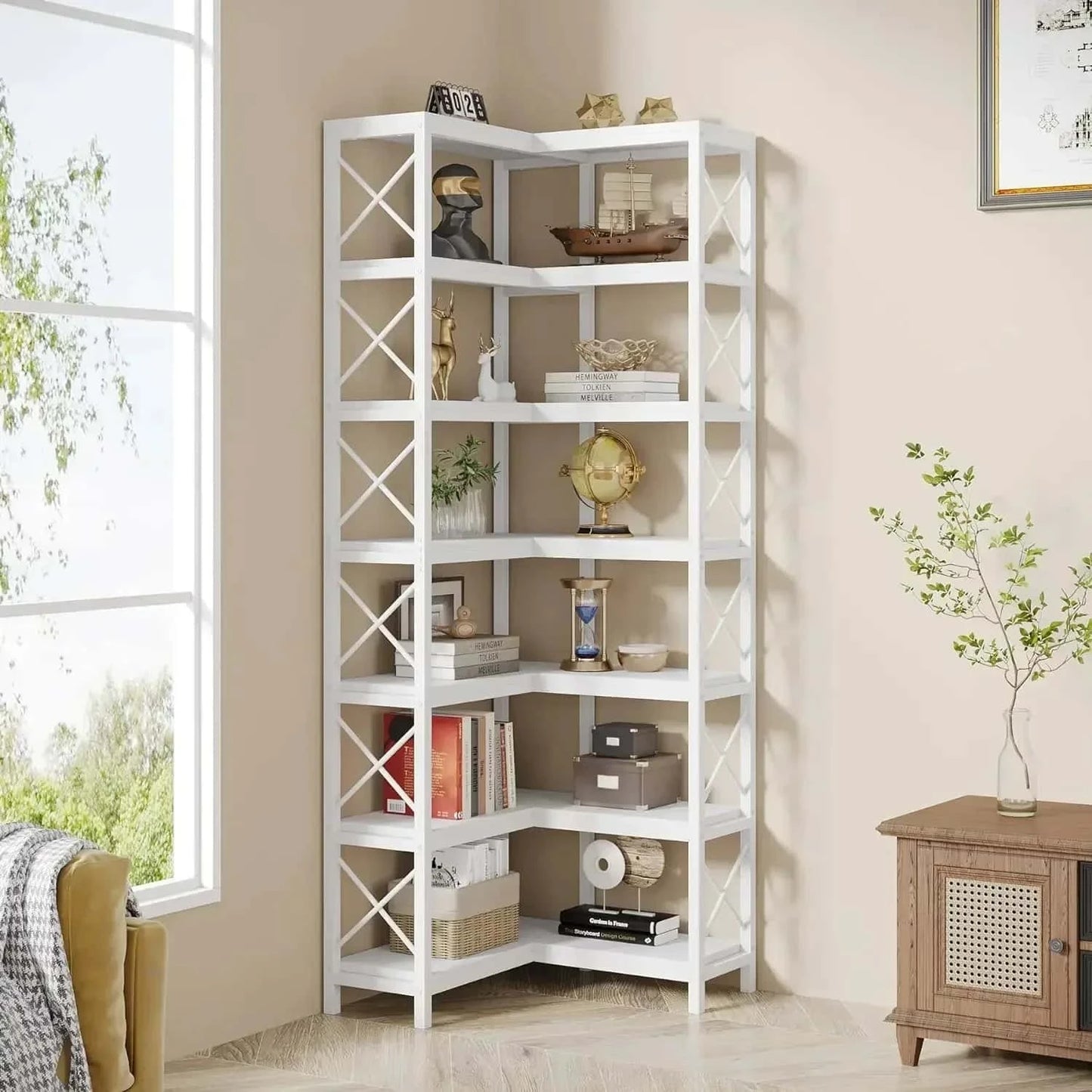 Étagère plante d'angle 7 niveaux