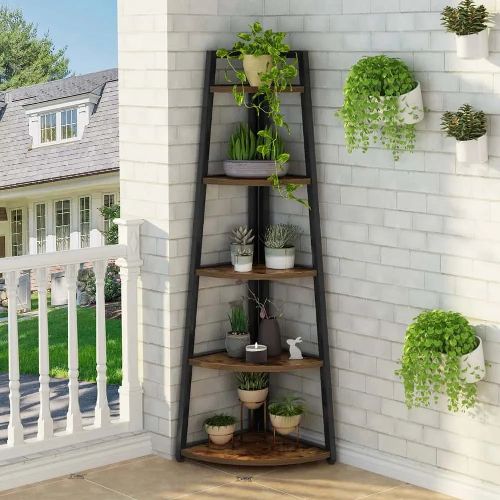 Étagère plante d'angle | élégance Vintage