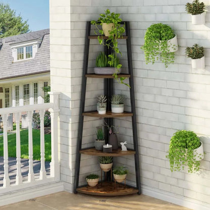 Étagère plante d'angle | élégance Vintage