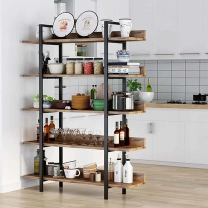 Étagère plante 5 niveaux en métal noir | Style industriel