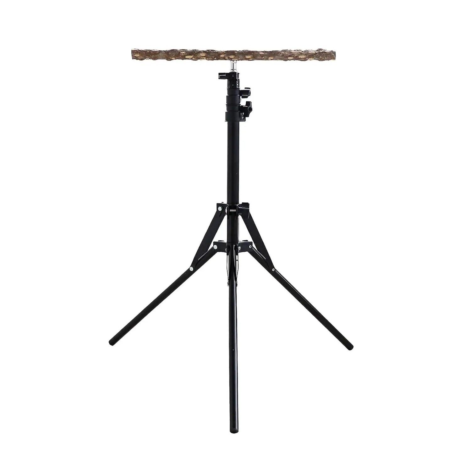 Perchoir réglable pour perroquet | Support trépied bois & métal
