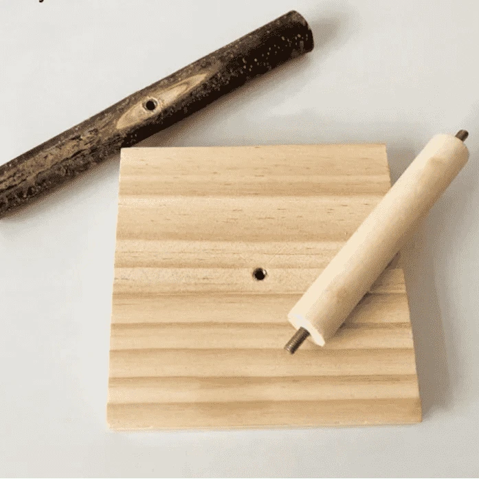 Perchoir en Bois Naturel pour oiseaux