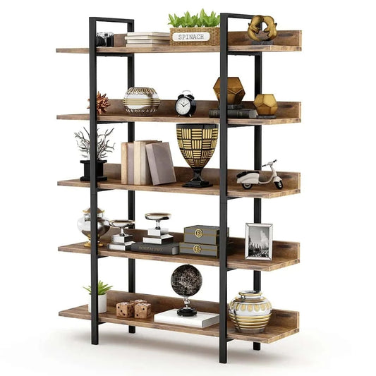 Étagère plante 5 niveaux en métal noir | Style industriel