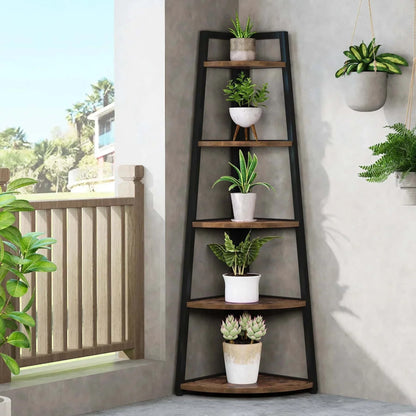 Étagère plante d'angle | élégance Vintage