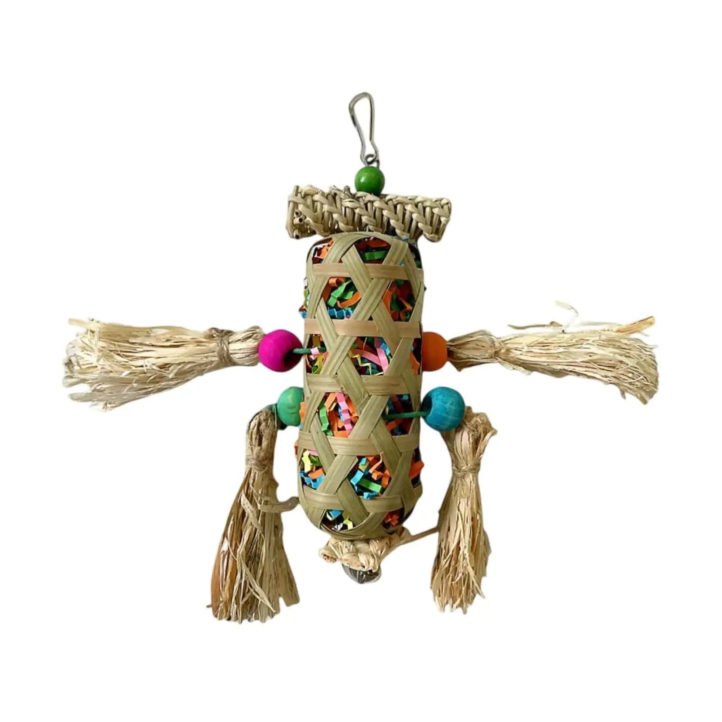 Jouet à mâcher en bois et bambou pour oiseaux