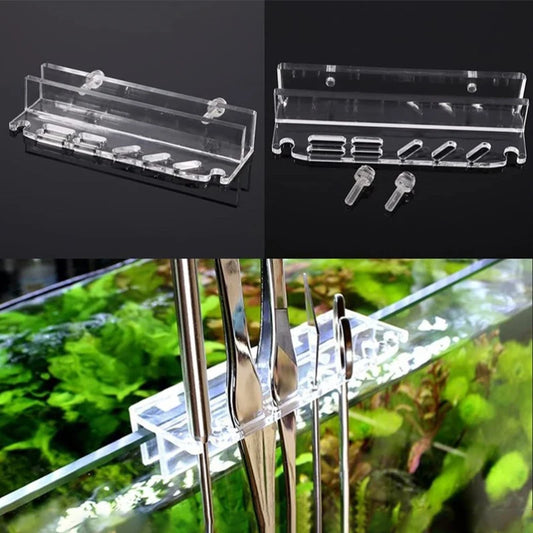 Support Acrylique pour Outils d’Aquarium – Rangement Pinces, Ciseaux & Racloirs