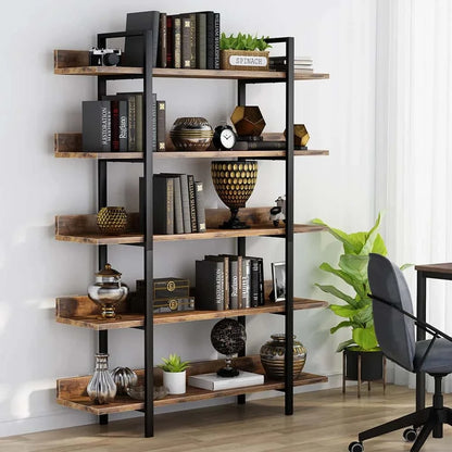 Étagère plante 5 niveaux en métal noir | Style industriel